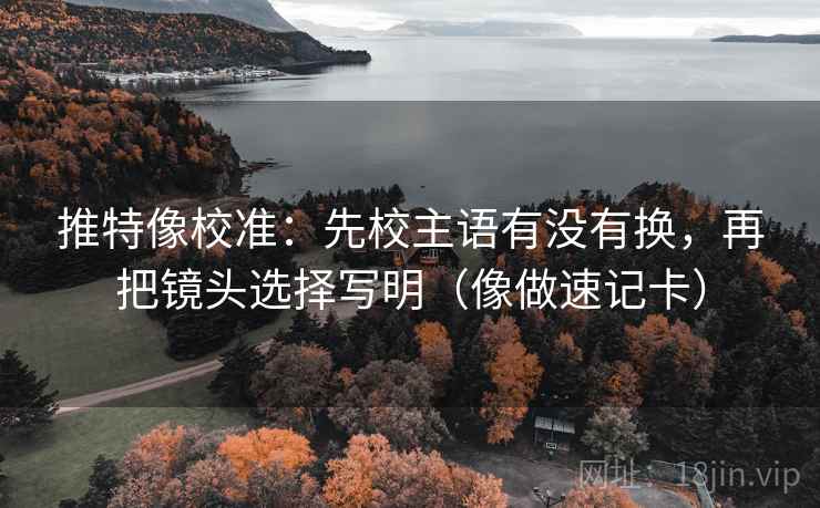 推特像校准：先校主语有没有换，再把镜头选择写明（像做速记卡）  第2张