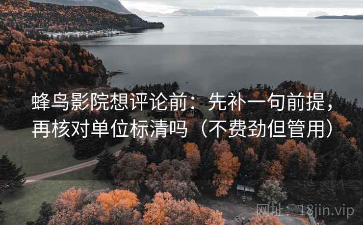蜂鸟影院想评论前：先补一句前提，再核对单位标清吗（不费劲但管用）  第2张