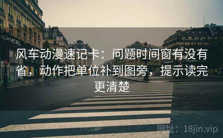 风车动漫速记卡:问题时间窗有没有省,动作把单位补到图旁,提示读完更清楚 第2张 风车动漫速记卡:问题时间窗有没有省,动作把单位补到图旁,提示读完更清楚 第2张