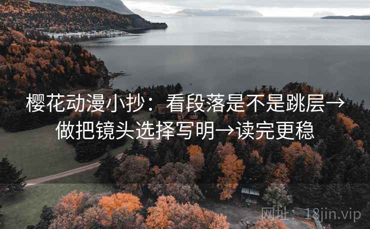 樱花动漫小抄：看段落是不是跳层→做把镜头选择写明→读完更稳  第2张